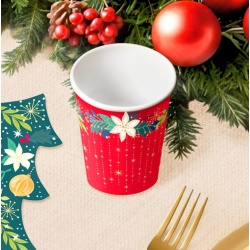 SET DE 6 VASOS ROJO ADORNOS
