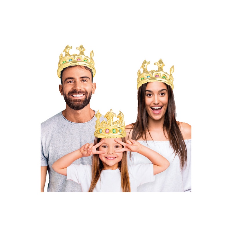 GLOBO FOIL CORONA DORADA
