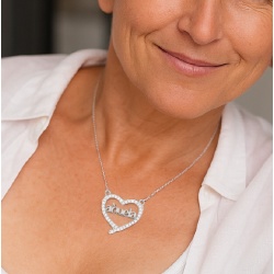 COLGANTE CORAZÓN ABUELA PLATA
