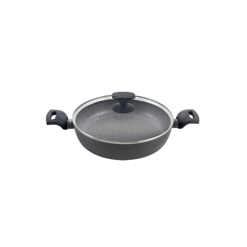CACEROLA BAJA ALUMINIO FORJADO CON TAPA NATIVA 28 CM.
