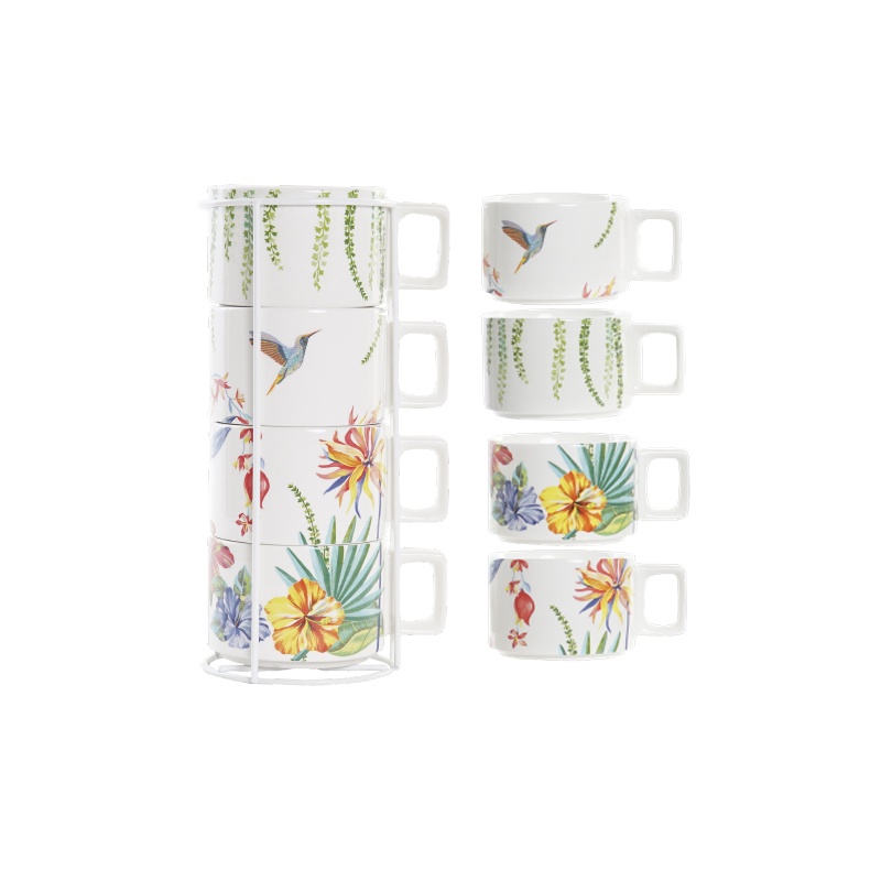 SET DE 4 TAZAS TROPIC GAR
