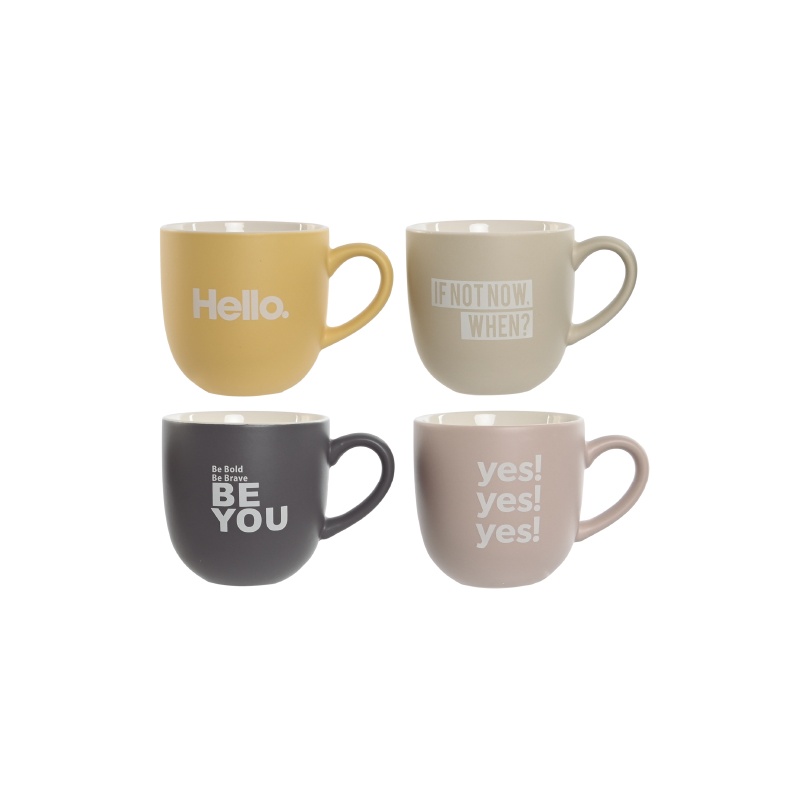 SET DE 4 TAZAS MUG NEW BONE
