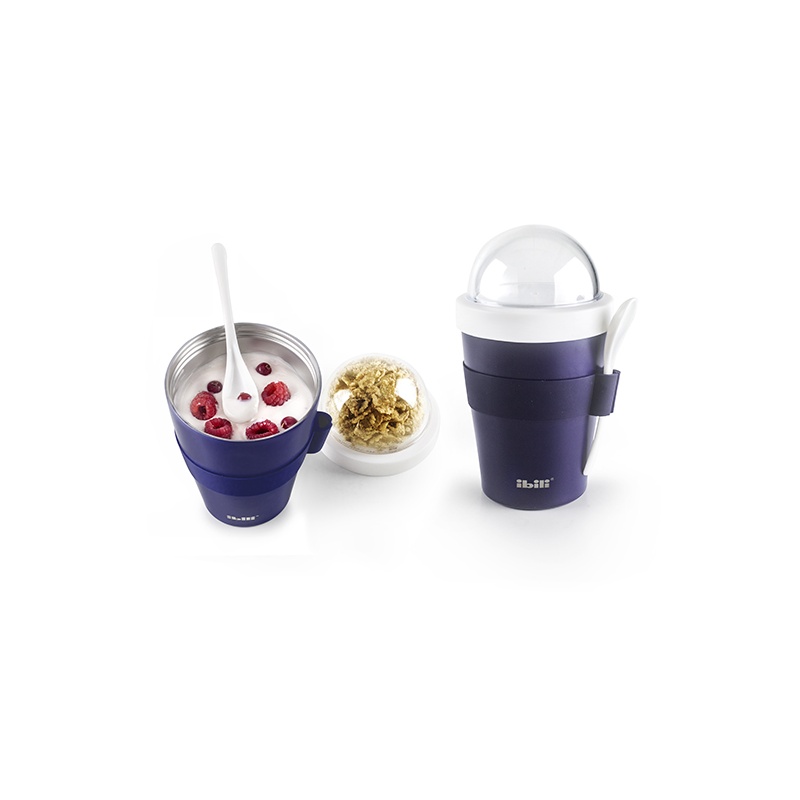 VASO DOBLE PARED PORTA YOGUR, CEREALES, FRUTA
