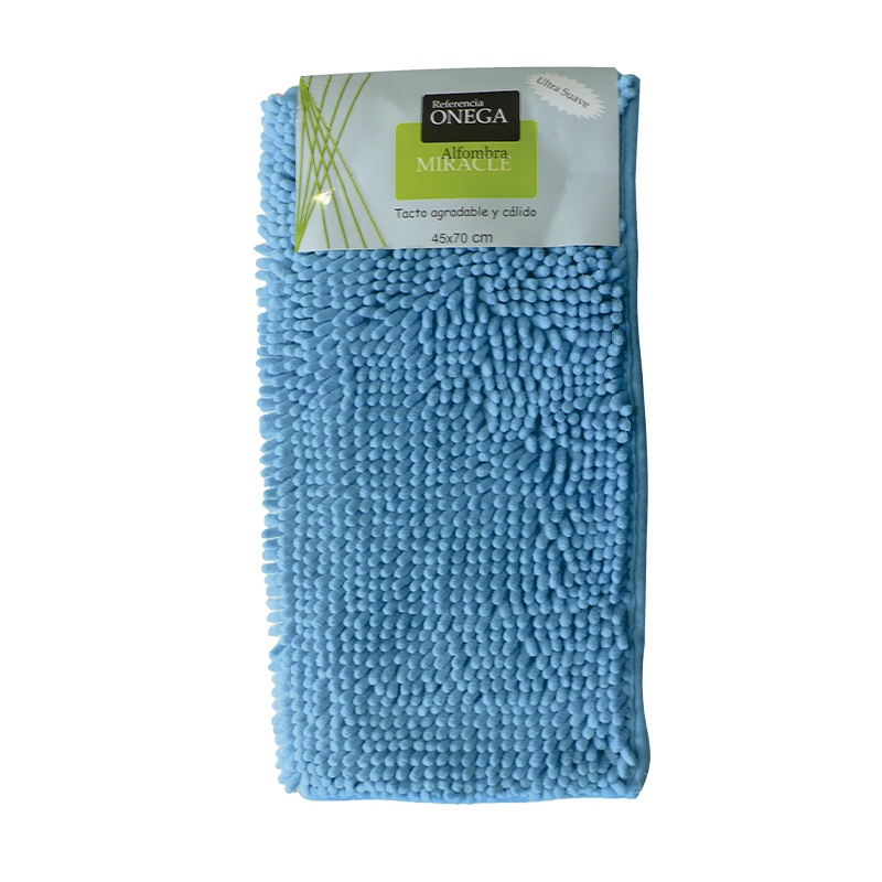 ALFOMBRA BAÑO MICROFIBRA AZUL
