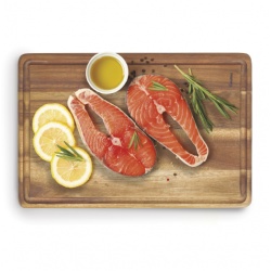 TABLA DE CORTAR ACANALADA DE MADERA DE ACACIA
