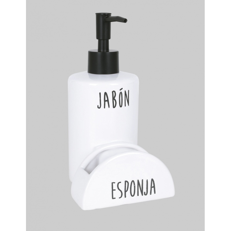 DISPENSADOR JABÓN REDONDO CERÁMICA 

