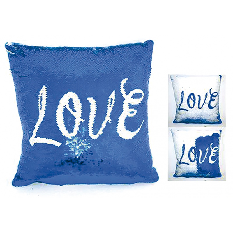 COJÍN LOVE LENTEJUELAS

