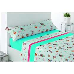 JUEGO DE SÁBANAS PIRATAS CAMA 90 CM 

