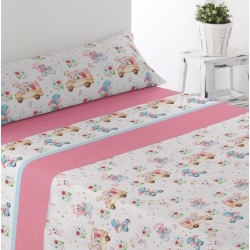 JUEGO DE SÁBANAS PIRINEO TÉRMICA CONEJOS CAMA 90 CM 
