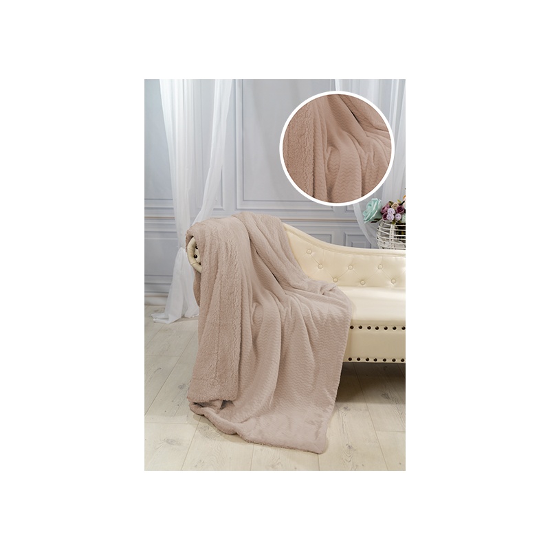 MANTA SHERPA CON BORREGUITO MOSCU BEIG
