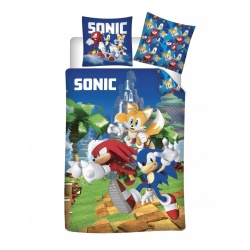 FUNDA NÓRDICA Y FUNDA DE COJÍN SONIC CAMA 90 CM 
