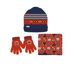 SET DE GORRO, BRAGA DE CUELLO Y GUANTES SPIDERMAN
