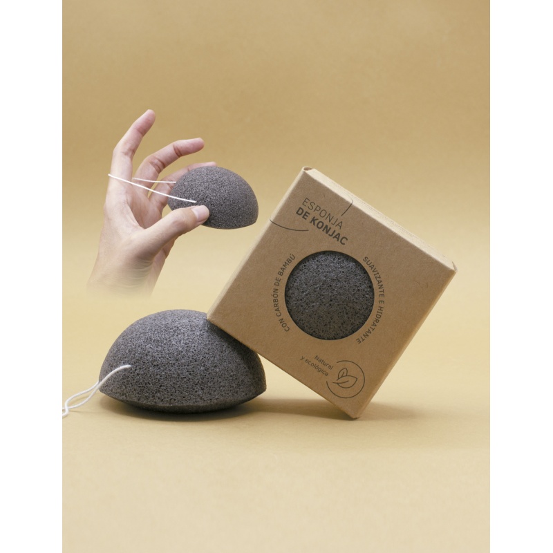 ESPONJA KONJAC CARBÓN