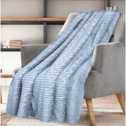 MANTA SHERPA CON BORREGUITO AZUL
