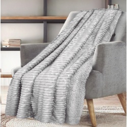 MANTA SHERPA CON BORREGUITO GRIS
