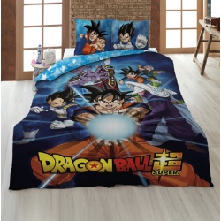 FUNDA NÓRDICA Y FUNDA DE COJÍN DRAGON BALL CAMA DE 90 CM.
