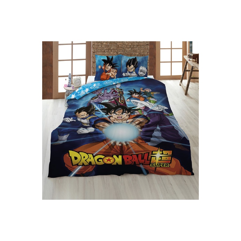 FUNDA NÓRDICA Y FUNDA DE COJÍN DRAGON BALL CAMA DE 90 CM.
