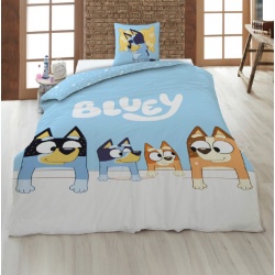 FUNDA NÓRDICA Y FUNDA DE COJÍN BLUEY CAMA DE 90 CM.
