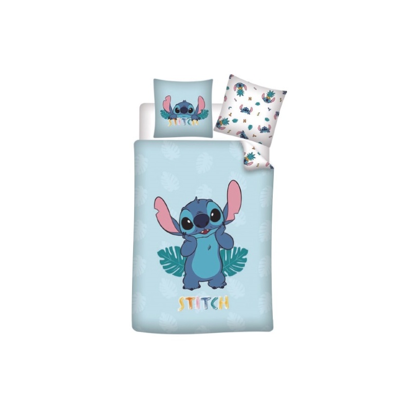 FUNDA NÓRDICA Y FUNDA DE COJÍN LILO + STITCH CAMA DE 90 CM.
