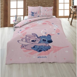FUNDA NÓRDICA Y FUNDA DE COJÍN LILO + STITCH CAMA DE 90 CM.
