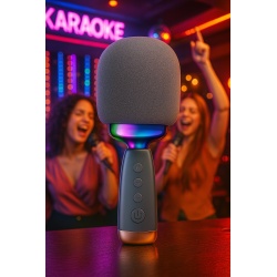 MICRÓFONO KARAOKE CON LUCES LED
