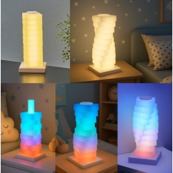 LÁMPARA MODERNA CON LUZ LED
