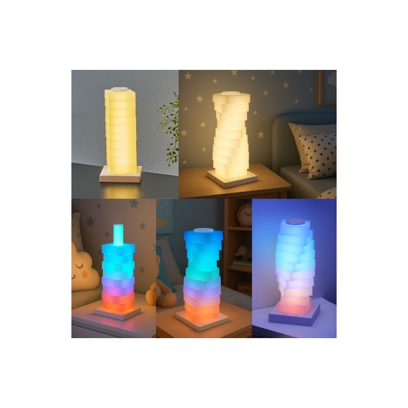 LÁMPARA MODERNA CON LUZ LED
