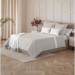 JUEGO DE SÁBANAS SAHARA BEIGE CAMA 150 CM.
