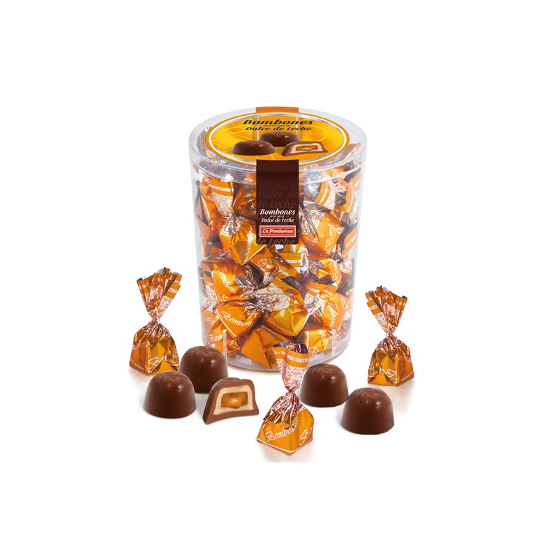 BOTE CON BOMBONES DE DULCE DE LECHE
