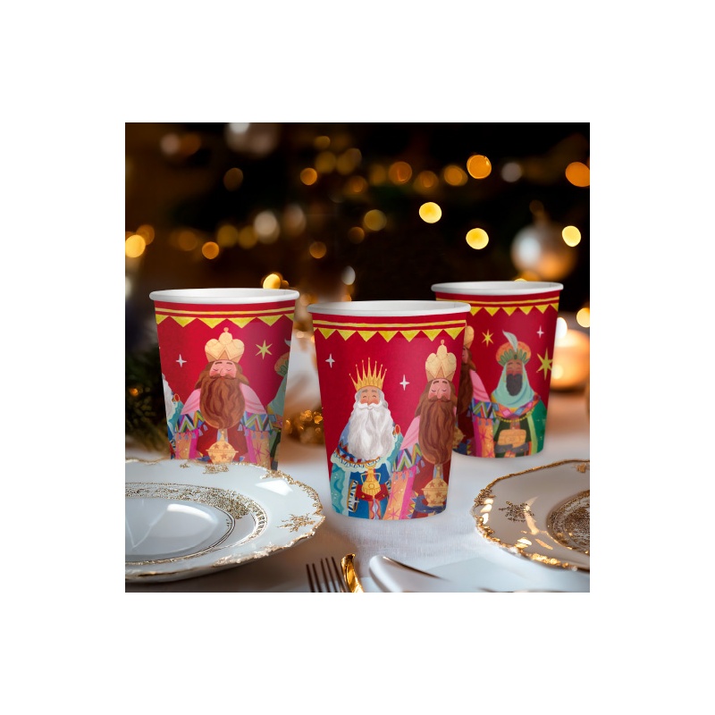 SET DE 6 VASOS REYES MAGOS
