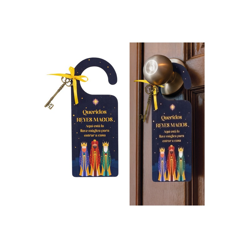 COLGADOR PARA PUERTA CON LLAVE REYES MAGOS
