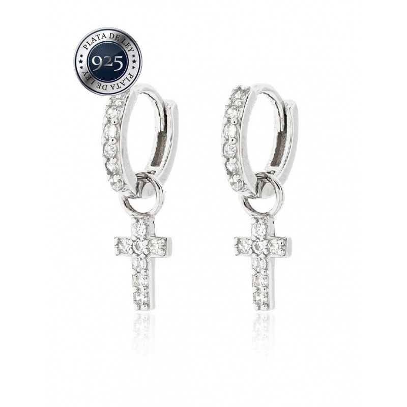 PENDIENTES CRUZ BRASS
