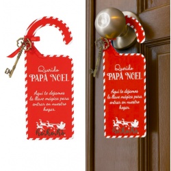 COLGADOR PARA PUERTA CON LLAVE PAPÁ NOEL

