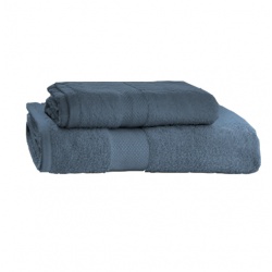 SET DE DOS TOALLAS LAVABO Y DUCHA AZUL CELESTE
