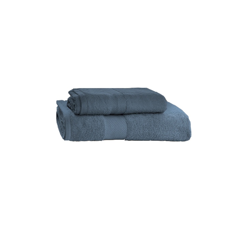 SET DE DOS TOALLAS LAVABO Y DUCHA AZUL CELESTE
