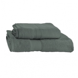 SET DE DOS TOALLAS LAVABO Y DUCHA VERDE KAKI
