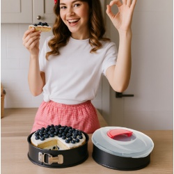 MOLDE REDONDO DESMONTABLE CON TAPA Y CIERRE
