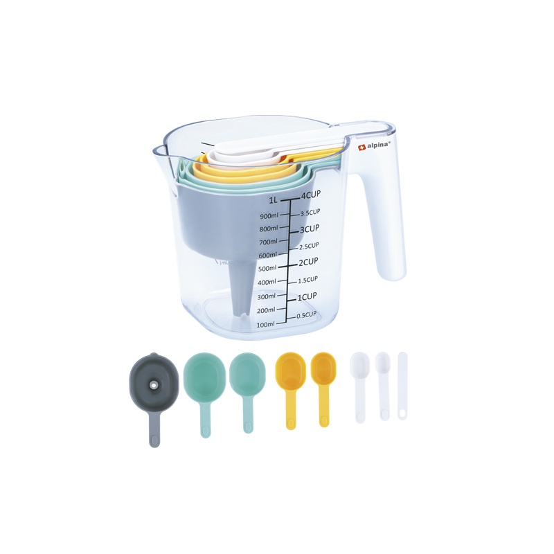 SET JARRA CON 8 TAZAS MEDIDORAS
