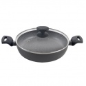 CACEROLA BAJA ALUMINIO FORJADO CON TAPA NATIVA 28 CM.
