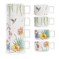 SET DE 4 TAZAS TROPIC GAR
