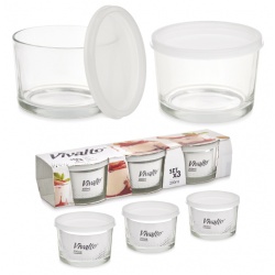 SET DE 3 FIAMBRERAS DE CRISTAL
