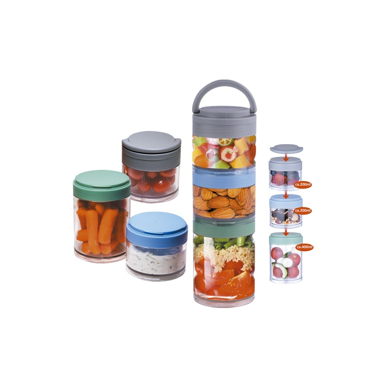 SET DE 3 BOTES APILABLES
