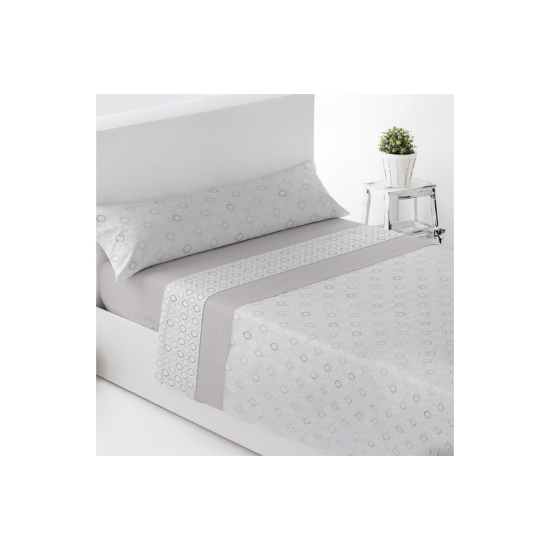 JUEGO DE SÁBANAS PIRINEO ZAYAS BEIGE CAMA 90 CM.
