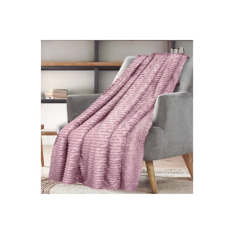 MANTA SHERPA CON BORREGUITO VIOLETA
