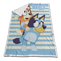 MANTA SHERPA CON BORREGUITO BLUEY
