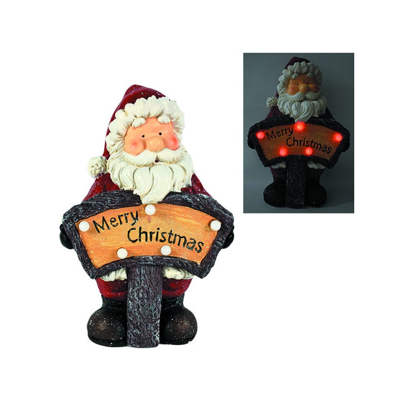PAPA NOEL CERAMICA LUMINOSO 
