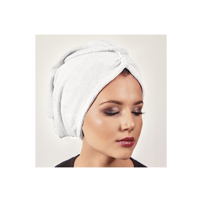 TOALLA TURBANTE BLANCA 
