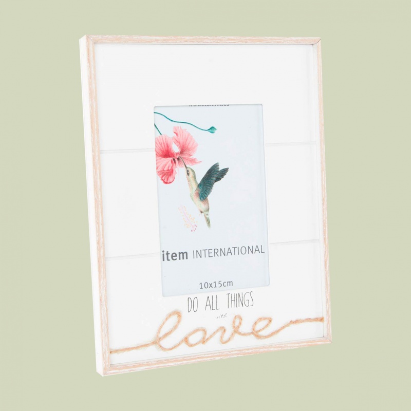 MARCO MADERA LOVE BLANCO 
