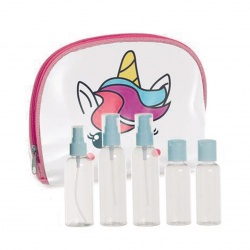 NECESER DE VIAJE 5 ACCESORIOS UNICORNIO
