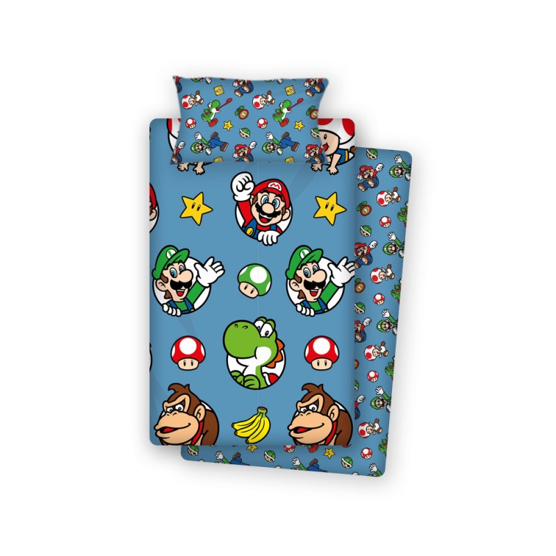 SÁBANAS SUPERMARIO CAMA 90 CM 
